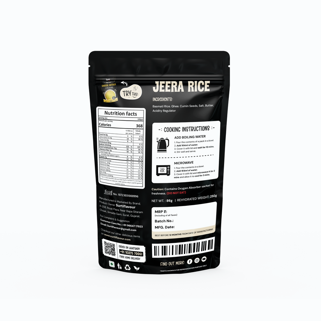 Jeera Rice - Ready to Eat
